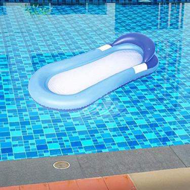 Imagem de Boia de piscina, piscina, inflável, flutuante, cadeira flutuante, brinquedo de água para adultos, homens, mulheres (azul)