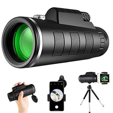 Imagem de Telescópio monocular 40x60 HD de alta potência , telescópio monocular à prova d'água prisma Bak4, com tripé adaptador de smartphone, para acampamento de observação de pássaros