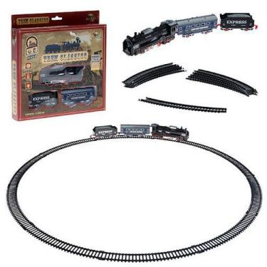 Ferrorama Trem Eletrico Luz E Som 13 Peças Trenzinho Vagões Brinquedo  Ferrorama Trem Divertido com Luzes e Som Pista Zoop Toys Original