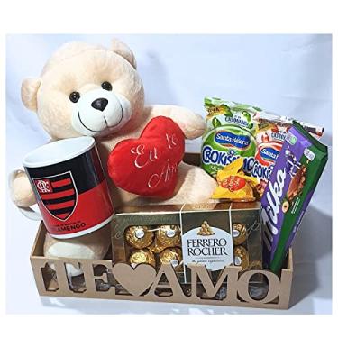 Imagem de Cesta Flamengo Presente Dia Dos Namorados Com Chocolates Urso Caneca