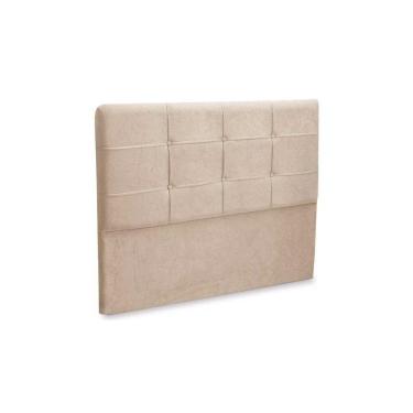 Imagem de Cabeceira Casal Queen Cama Box 160 Cm London Bege - Js Móveis