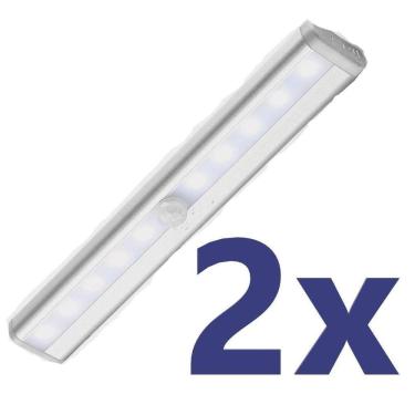 Imagem de 2 Luz Led Armário Cozinha Luminária Sensor Guarda Roupa Clos