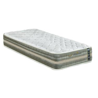 Imagem de Colchão Solteirão King Koil Mola Ensacada Attraction 27x96x203cm Cinza/Branco