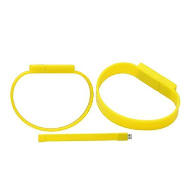 Imagem de Flash Drive em forma de pulseira de 8 GB USB 2.0 Flash Drive Memory Stick Thum Drive USB Flash Disk U Pen Drive USB Disk Pen Drive USB Armazenamento externo USB Stick PenDrive (amarelo)