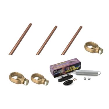 Imagem de KIT 03 UND HASTE 03 UND CONECTOR 01 UND PARA RAIO ATERRAMENTO CERCA ELETRICA RURAL ZEBU