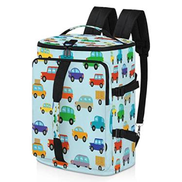 Imagem de Mochila divertida para carro, com compartimento para sapatos, impermeável, esportiva, alça de ombro ajustável, mochila de viagem para academia, esportes, caminhadas, laptop