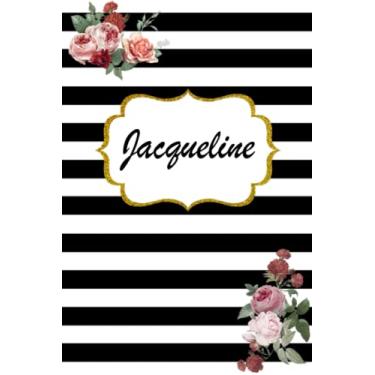 Imagem de Jacqueline: Classic Floral Personalized Notebook/Journal/ Log Book/ Planner With Name, 110 pages of your selected paper, planner. Size: 6” x 9”