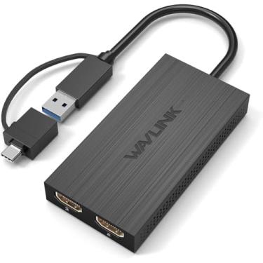 Imagem de WAVLINK Adaptador de Vídeo Universal USB 3.0 para Dual HDMI UHD - Suporta até 6 Monitores, Exibição de Vídeo Externa em 4K e 1080p - Compatível com Mac M1/M2, Windows, ChromeOS, Android 7.1+