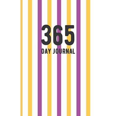 Imagem de 365 Day Journal: Unlined and Undated Daily Diary - 5.5in x 8.5in | Purple and Yellow Stripes Cover: A whole year of daily journal ideal gift for friends and family