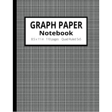 Imagem de Caderno de papel milimetrado: caderno de papel quadriculado, pautado quádruplo 12 x 12 cm, (110 páginas, 21,6 x 28 cm)