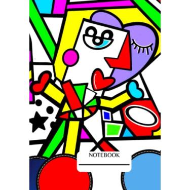 Imagem de Caderno de composição: nosso caderno de composição de tamanho A5 tem um design colorido, vibrante e atraente. 120 páginas (60 folhas) para suas anotações, ideias, listas de tarefas, tarefas de