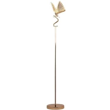 Imagem de Luminária Chão Candeeiro de chão decorado com borboletas douradas, candeeiro de pé com design de pedal com botão de pressão, candeeiro de poste alto com base de metal resistente Abajur Spot