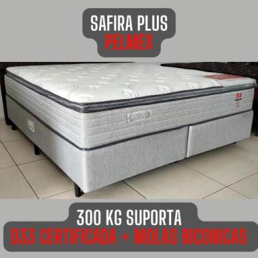 Imagem de Cama Box Safira Plus - Pelmex - (Colchão + Box) 150 Kg Por Pessoa - Pe