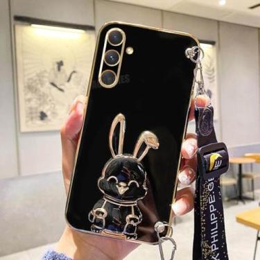 Imagem de Para samsung galaxy am 14 52 54 23 13 crossbody cordão cinta caso suporte capa de silicone, tzxgs preto, para m54 5g