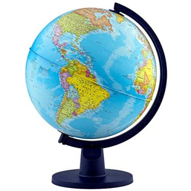 Imagem de Waypoint Geographic Scout 12” Desk Classroom Decorative Globe com Suporte, Mais de 4000 Nomes e Pontos de Interesse, Topografia Oceânica, Acrílico Azul, Globo Político