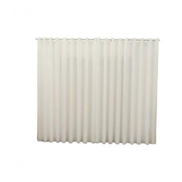 Imagem de Cortina 2,80x1,80 Sala Quarto Cozinha Varão Voil Microfibra Cor:xadrez Pérola