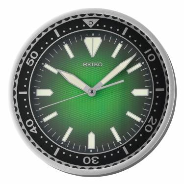 Imagem de Relógio de parede Seiko Heritage Design com mostrador 30 cm verde