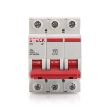 Imagem de Steck, Disjuntor Serie Sdz63 40a 3p 400v Curva C 6ka SDZD63C40
