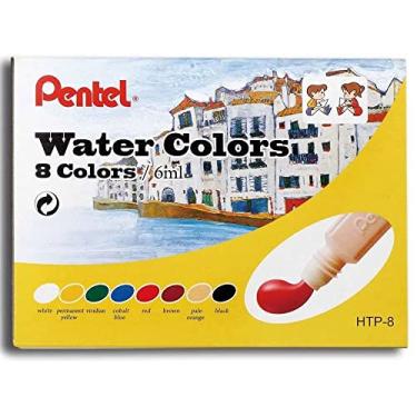 Imagem de Aquarela Htp Pentel A Base De Água 8 Cores, Pentel, Htp-8B, 8 Cores