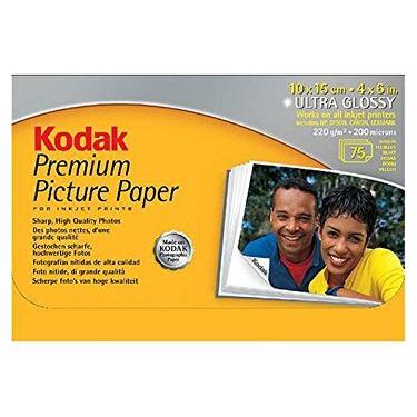 Imagem de Kodak 8887713 Papel fotográfico premium, alto brilho, 10 x 16 cm (75 folhas)