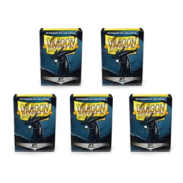 Imagem de 5 Packs Dragon Shield Matte Jet Standard Size 100 ct Card Sleeves Value Bundle!