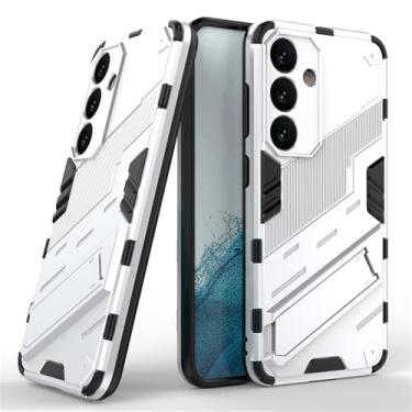 Imagem de Capa para Samsung Galaxy S21 S22 S23 S24 Plus Ultra FE à prova de choque híbrida dupla camada Kickstand capa A05 A05S A15 A25 A35 A55, branca, para S23 Ultra