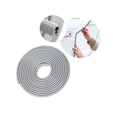 Imagem de XINLIYA Protetores de borda de porta de carro, protetor universal de vedação de borracha de 4,5 m em forma de U guarnição de borda de porta de carro proteção para a maioria dos carros, protetores de borda de barco de alumínio (cinza)