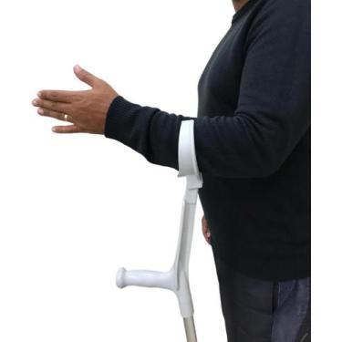 Imagem de Muleta Ortopédica Canadense Articulada Ajustavel 130kg - Alo, Cinza