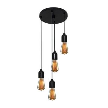 Imagem de Luminária Pendente Retro Md-4162/4 Suporte Para Lâmpada / Não Inclusa 