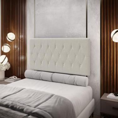 Imagem de Painel Centaurus 140 Bouclê Aradecor, OFF WHITE, CASAL PADRãO