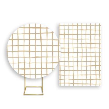 Imagem de Painel De Festa Redondo 1,50x1,50 + Painel Vertical 1,50x2,20 - Estamp