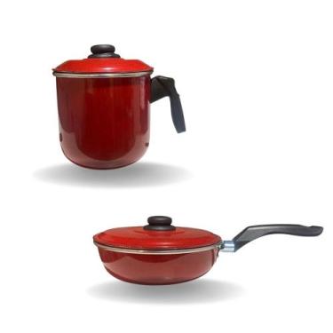 Imagem de Kit de panelas 2 unidades canecão e frigideira alumínio - Colombo