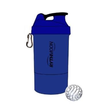 Imagem de Coqueteleira 2 Doses Com Mola 500ml Duo Pack Rythmoon, Azul/Preto