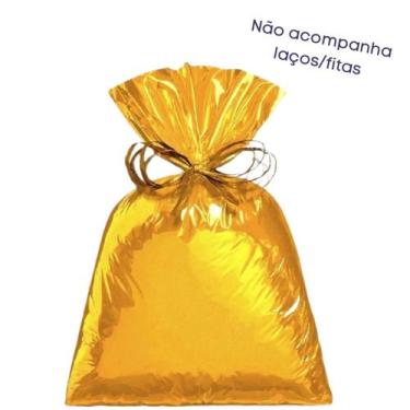 Imagem de 25 Sacos Presente Embalagem Grande Metalizado Cores 45x59 - Cromus, Do