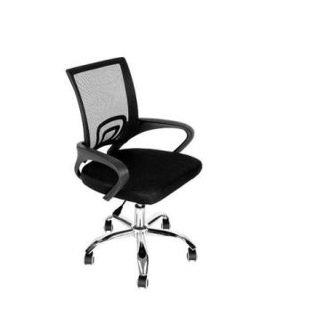 Imagem de Cadeira Secretária Giratória De Escritório Mesh Ergonômica Preta - Cha