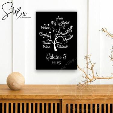 Imagem de Quadro Cristão Frutos do Espírito Santo - Stelix, 29x20