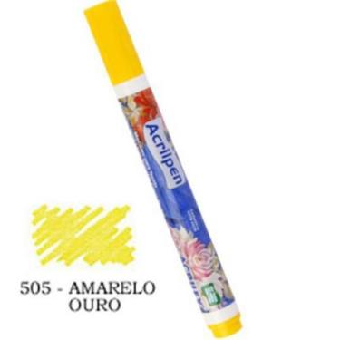Imagem de Caneta Para Tecido Acrilpen 505 Amarelo Ouro Acrilex