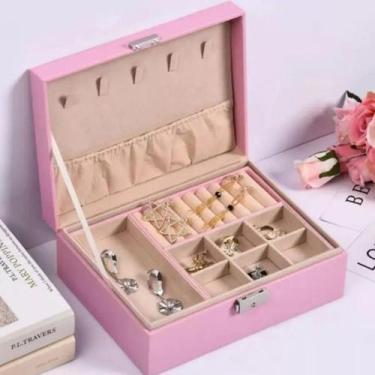 Imagem de Porta Joias Luxo Divisorias Feminino Organizador Prático - SHOP ALTERN