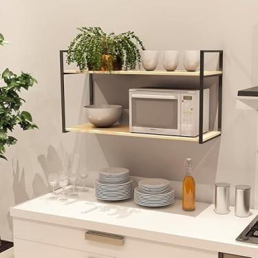 Imagem de Prateleira Industrial Parede ou Suspensa Aço e Madeira 50x40x80cm (PINUS NATURAL)