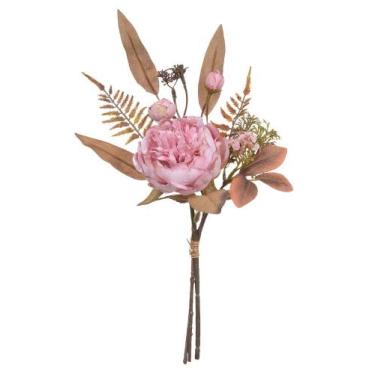 Imagem de BUQUE ROSA CABBAGE RAMALHETE MISTO C/FITA (ROSA OUTONO) 30cm - Flor Ar