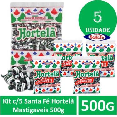 Imagem de Kit c/5 Santa Fé Hortelã Mastigaveis 500g