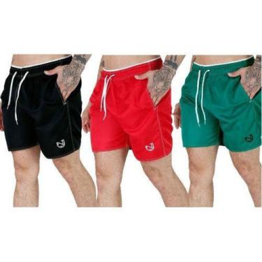 Imagem de Kit 3 Shorts Masculino Liso Praia Mauricinho Neymar Verão - Daze Modas