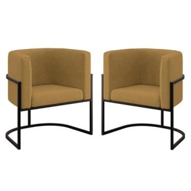 Imagem de Kit 02 Cadeiras Poltrona Lua para Sala Quarto Balaqui Decor - B Balaqu