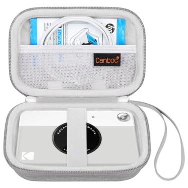 Imagem de Canboc Estojo de transporte compatível com a câmera de impressão instantânea digital KODAK Printomatic, bolso de malha, papel fotográfico e cabo, cinza (apenas capa)