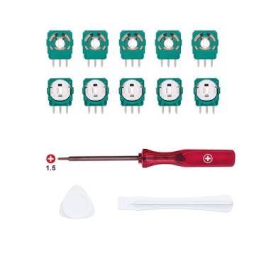 Imagem de Mcbazel Potenciômetro de substituição de 10 peças 2K3 Ohm para controlador PS5 Dual Sense, sensor de módulo de sensor de potenciômetro aparador para joystick analógico ALPS com kit de ferramentas
