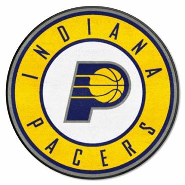 Imagem de FANMATS Tapete redondo NBA Indiana Pacers 18837, 68,5 cm de diâmetro