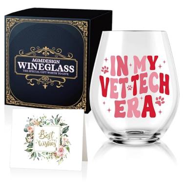 Imagem de AGMDESIGN In My Vet Tech Era Taça de vinho dupla face, ideia de taça de vinho veterinária para mulheres, ideia de presentes de aniversário de formatura de Natal para colegas veterinários - Decorações