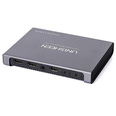 Imagem de Unisheen Placa de captura HDMI 4K 144FPS - HDMI para USB 3.0, dispositivo de captura de vídeo tipo C para streaming, PIP Switchable, dispositivo para transmissão, transmissão ao vivo,