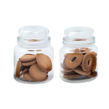 Imagem de Kit 2 potes de vidro com tampa herméticos redondos 500ml - Mozcada, U,