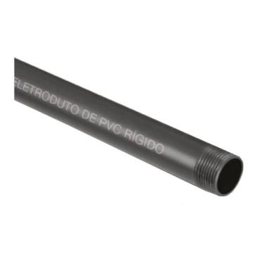Imagem de Eletroduto rígido pvc roscável preto 1" 3m 000010 flextubos